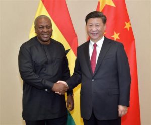 President Mahama (left) and President Xi Jinping