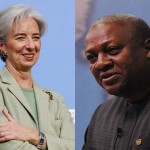 Ms Christine Lagarde of IMF (left) telling President Mahama that 2015 is an action year