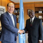 IMO Secretary General, Mr. Kitack Lim, welcomes Mr. Kwame Owusu, Director General of GMA