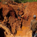 A mining pit in western region of Ghana