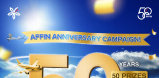 AFFIN Launches “AFFIN 50 Years, 50 Prizes” Golden Jubilee Campaign, Celebrating 50 Years Of ‘Always About You’ With RM1 Million Grand Prize