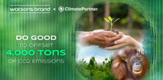 Watsons Joins Forces with Customers to Offset 4,000 Tons of CO2 to Fight Against Climate Change
