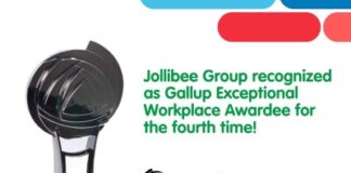 Jollibee Group recognized anew with Gallup Exceptional Workplace Award
