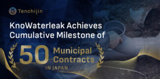 Tenchijin’s KnoWaterleak Achieves Cumulative Milestone of 50 Municipal Contracts in Japan