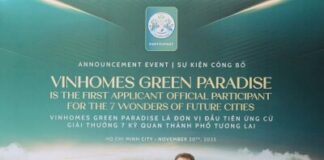 Vinhomes Green Paradise recognized as the first official participant of the global campaign “7 Wonders of Future Cities”