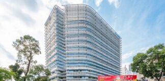 Daikin’s new head office building in Vietnam conceptualized and designed by Nikken Sekkei, has achieved the world’s first three Platinum certifications for environmental and health standards
