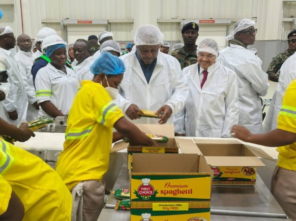 President Mahama inaugurates Olam Agri pasta manufacturing facility