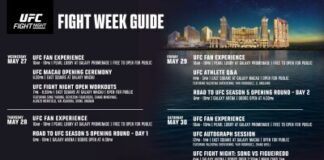 Galaxy Macau and UFC Co-present an Action-packed Series of Interactive Events Throughout Fight Week for UFC FIGHT NIGHT Macau