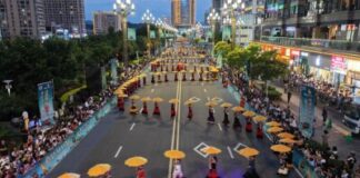 Liangshan, China: 300,000 People Celebrate a Torch Carnival Night