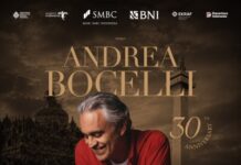 Andrea Bocelli Celebrates 30 Years Anniversary Tour of Romanza with Two Spectacular Concerts in Indonesia